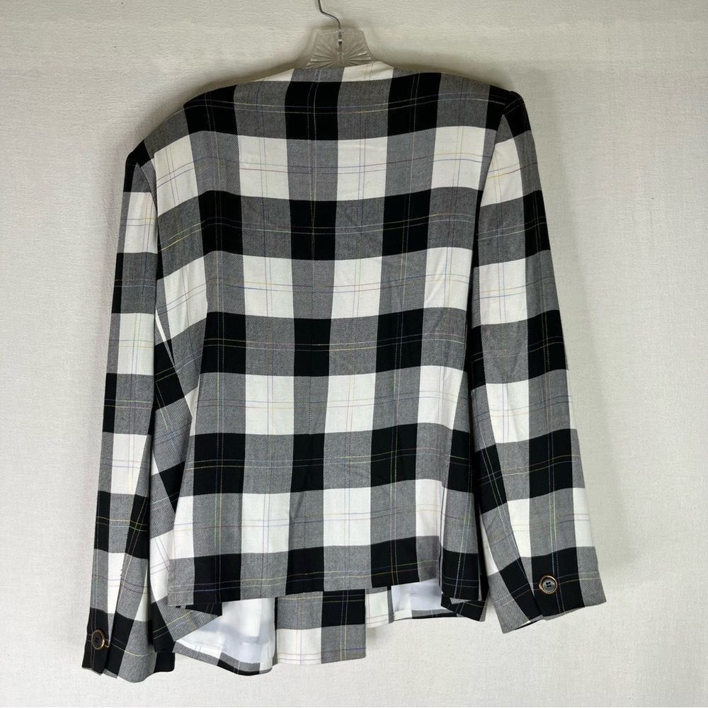 Amanda Smith Vintage Blazer Skirt Set 90s Clueless Plaid Double Breasted 16 - Picture 8 of 15